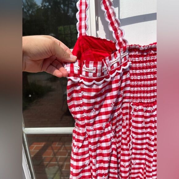 Anthropologie Sleeveless Sweetheart Gingham Midi Dress NWT - Picture 10 of 14